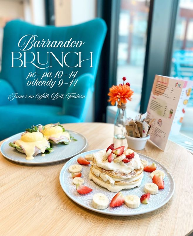 Barrandovští, máme pro vás skvělou zprávu! 🥐 Na vaše přání pro vás máme #brunch každý den🥰 👀všední dny 10–14, o víkendu...
